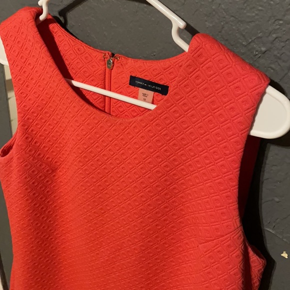 Tommy Hilfiger size 10 tangerine sleeveless dress - Picture 3 of 11